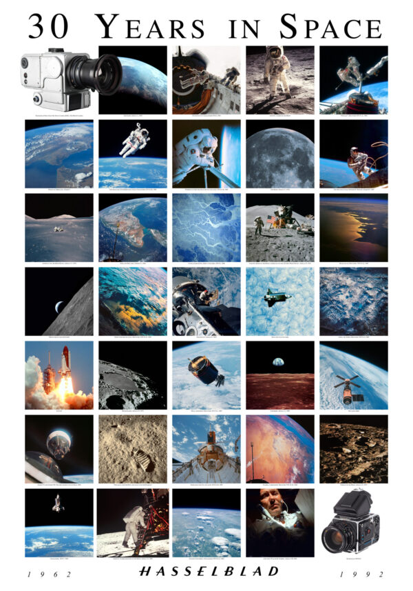 HASSELBLAD '30 years in space' 1962-1992 - Poster  70 x 100 cm