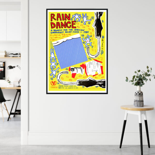 Rain Dance - UNICEF Warhol Lichtenstein Haring Basquiat Ono - 1985 - Poster – Image 5