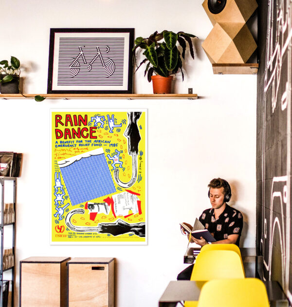 Rain Dance - UNICEF Warhol Lichtenstein Haring Basquiat Ono - 1985 - Poster – Image 3