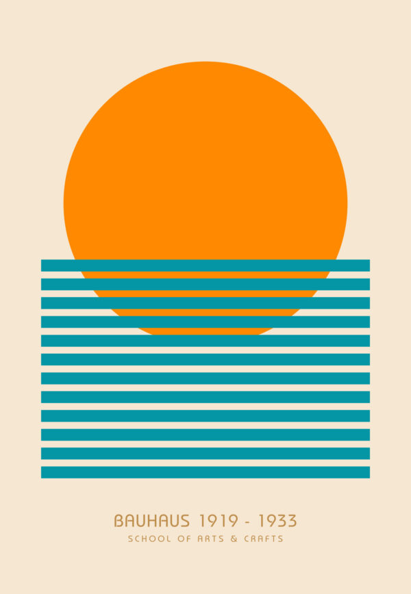 Bauhaus - Sunset - Minimalist Art Poster 1924