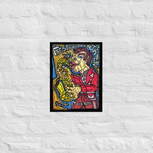 "The Saxophonist" by Robert Combas for the 10th Paris Jazz Festival - 1989 – Image 4