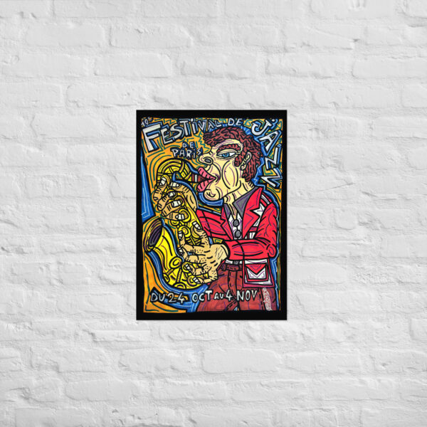 "The Saxophonist" by Robert Combas for the 10th Paris Jazz Festival - 1989 – Image 6