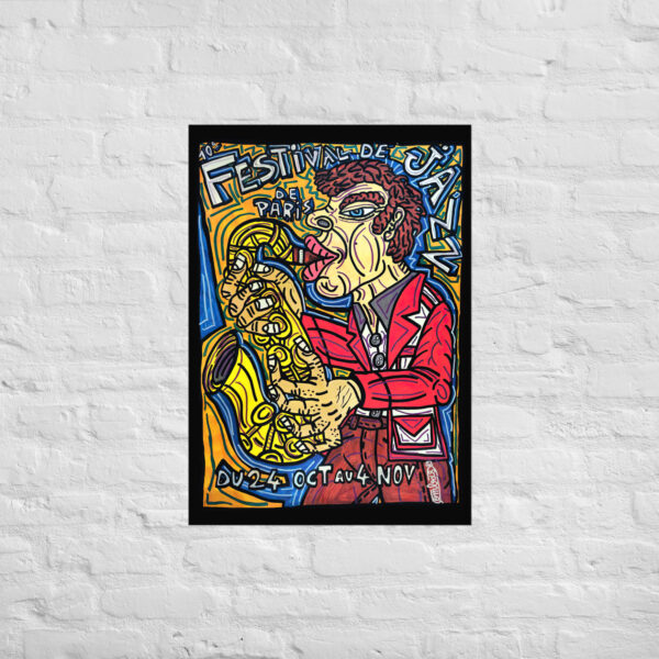 "The Saxophonist" by Robert Combas for the 10th Paris Jazz Festival - 1989 – Image 5
