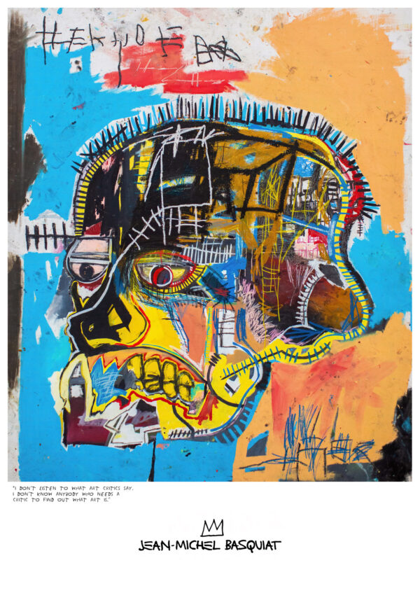 Human skull between life and death - 1981 - Poster Jean-Michel Basquiat