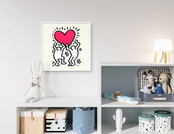 Keith Haring - Iconic image of the heart of two lovers dancing - Poster – Image 2