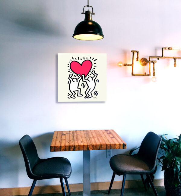 Keith Haring - Iconic image of the heart of two lovers dancing - Poster – Image 9