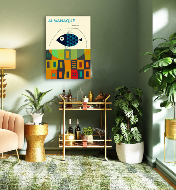 Almanaque Magazine February 1960, by Portuguese designer Sebastião Rodrigues - Poster – Image 9