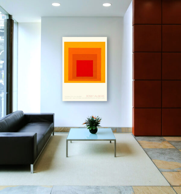 Poster by minimalist artist Albers Josef - Guggenheim Museum New York 1998 – Image 2