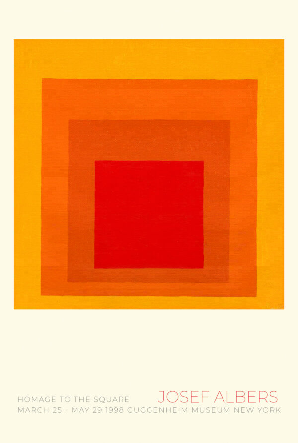 Poster by minimalist artist Albers Josef - Guggenheim Museum New York 1998