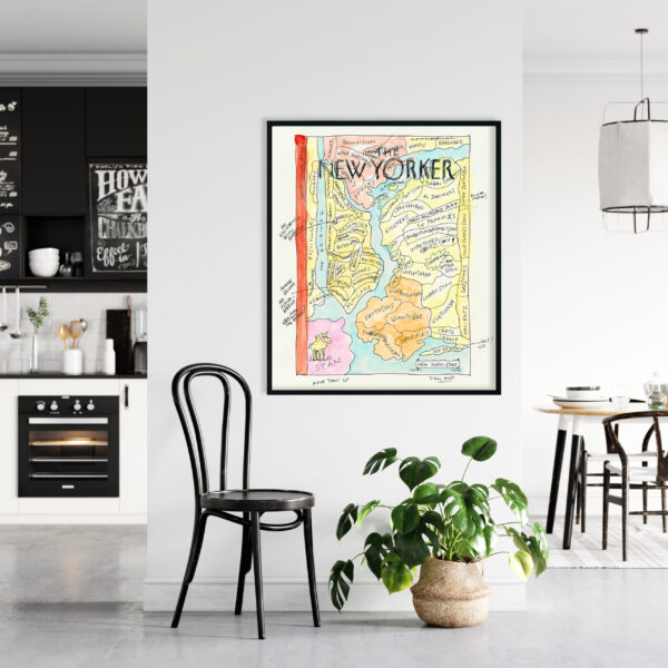New Yorkistan - Sketch of the iconic cover for The New Yorker magazine. Poster – Image 10