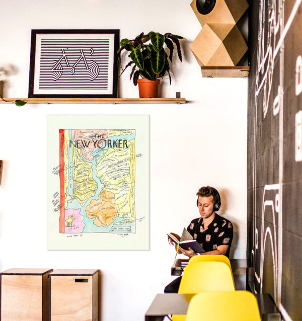 New Yorkistan - Sketch of the iconic cover for The New Yorker magazine. Poster – Image 8