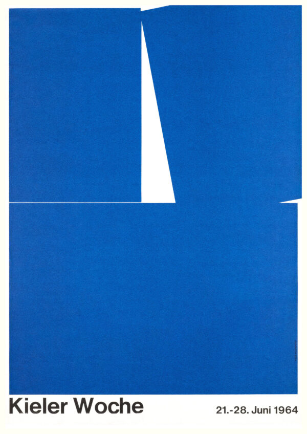 Kieler Woche 1964 - The Kiel Week - Sailing Blue by Hans Hillmann - Poster