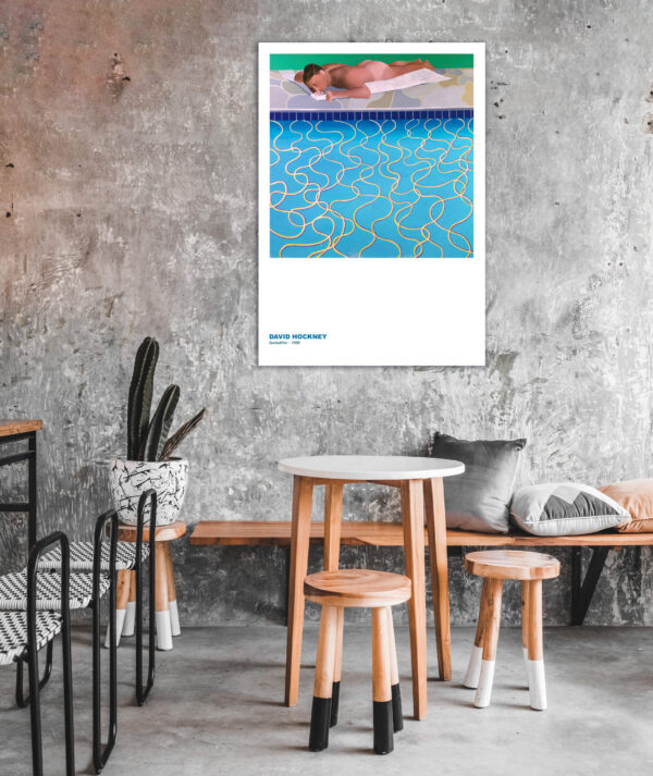 The Sunbather - The naked bather sunbathing - David Hockney 1966 - Poster – Image 8