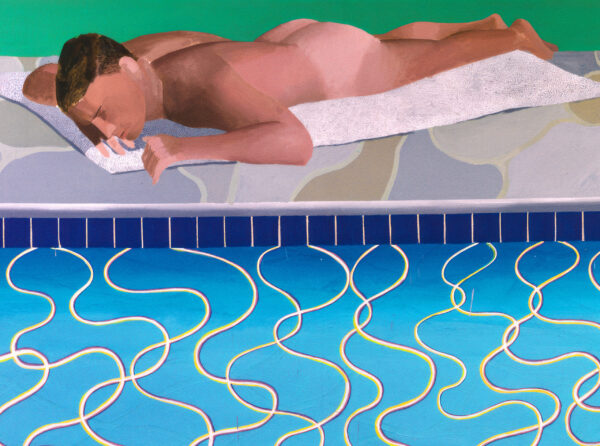 The Sunbather - The naked bather sunbathing - David Hockney 1966 - Poster – Image 3