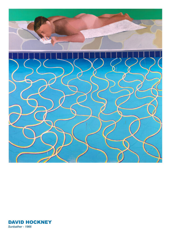 The Sunbather - The naked bather sunbathing - David Hockney 1966 - Poster
