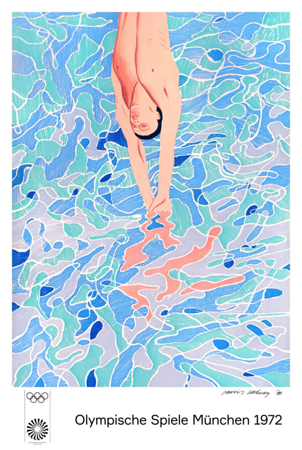 The Diver - JO Munich 1972 - David Hockney Poster 61×91 cm