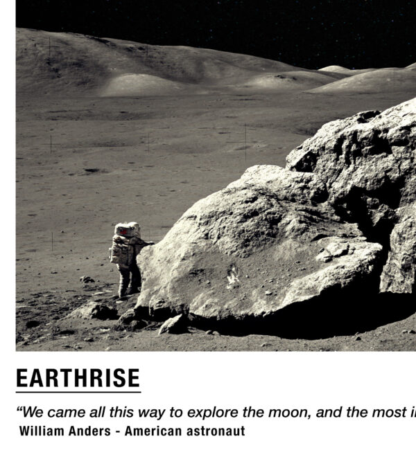 We come here to explore the Moon and finally discover the Earth - Poster – Image 3