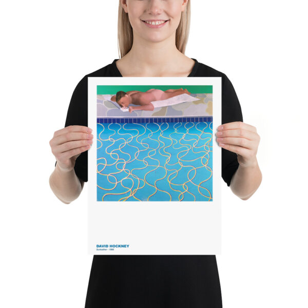 The Sunbather - The naked bather sunbathing - David Hockney 1966 - Poster – Image 5