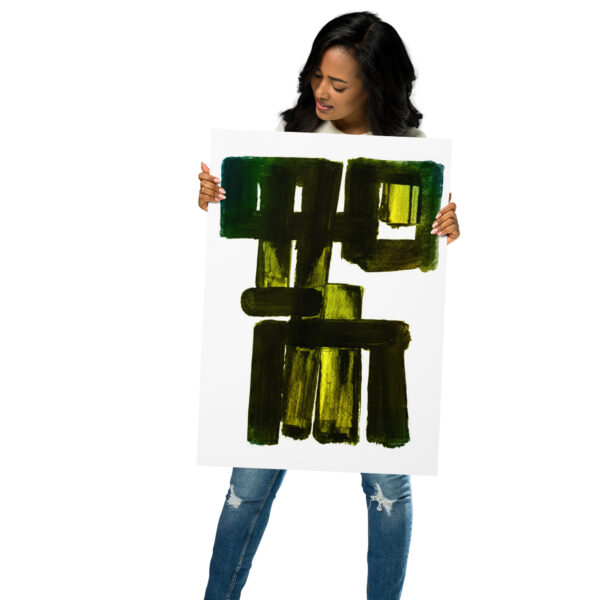 Totem - Black and Yellow Minimalist Abstract Art - Poster – Image 6