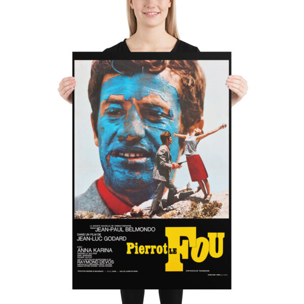 Pierrot le Fou, emblematic film of the New Wave, made by Jean-Luc Godard - 1965 Poster – Image 8