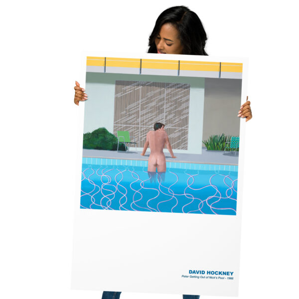 Peter emerging from Nick's pool - David Hockney, 1966 - Poster – Image 4