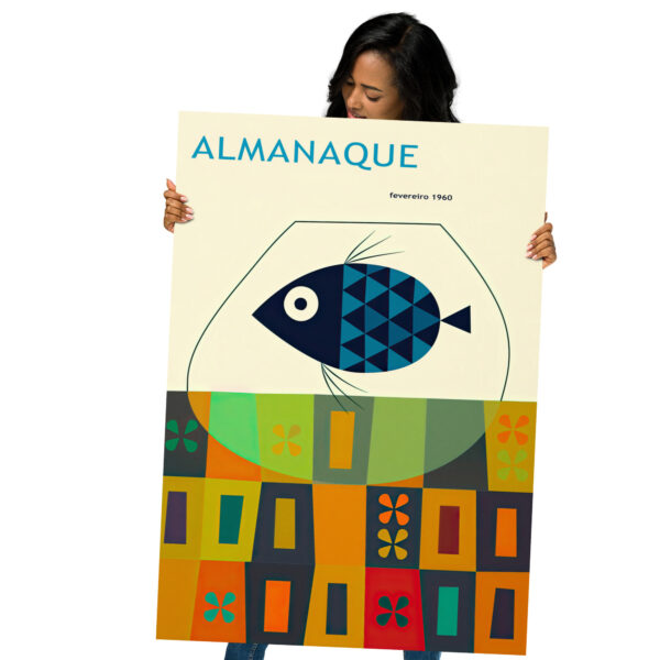 Almanaque Magazine February 1960, by Portuguese designer Sebastião Rodrigues - Poster – Image 4