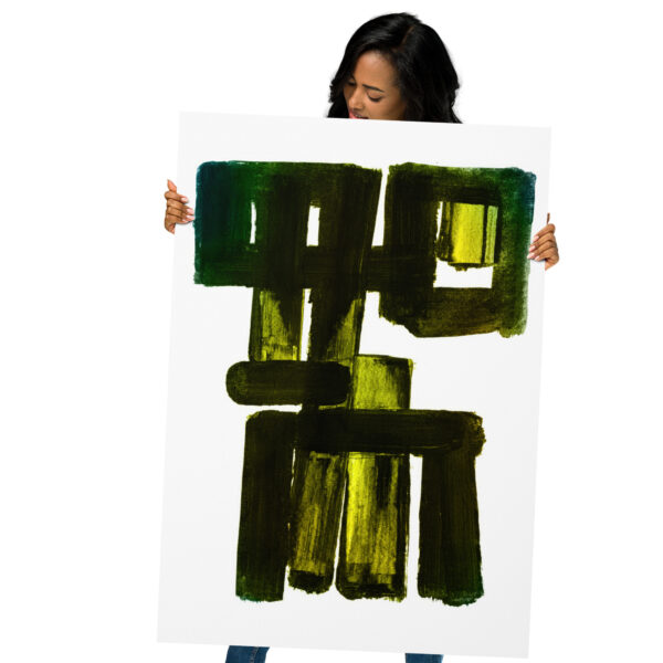 Totem - Black and Yellow Minimalist Abstract Art - Poster – Image 4
