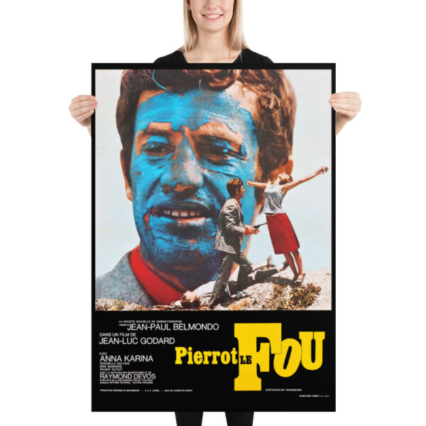 Pierrot le Fou, emblematic film of the New Wave, made by Jean-Luc Godard - 1965 Poster – Image 4
