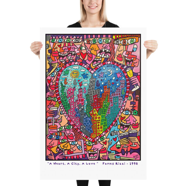 A Heart, A City, A Love - James Rizzi 1998 - Poster – Image 4