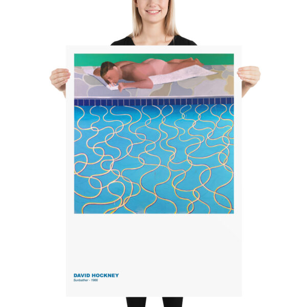 The Sunbather - The naked bather sunbathing - David Hockney 1966 - Poster – Image 4