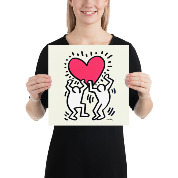 Keith Haring - Iconic image of the heart of two lovers dancing - Poster – Image 5