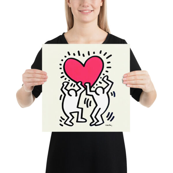 Keith Haring - Iconic image of the heart of two lovers dancing - Poster – Image 6