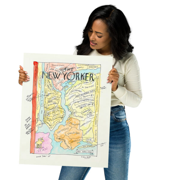 New Yorkistan - Sketch of the iconic cover for The New Yorker magazine. Poster – Image 6