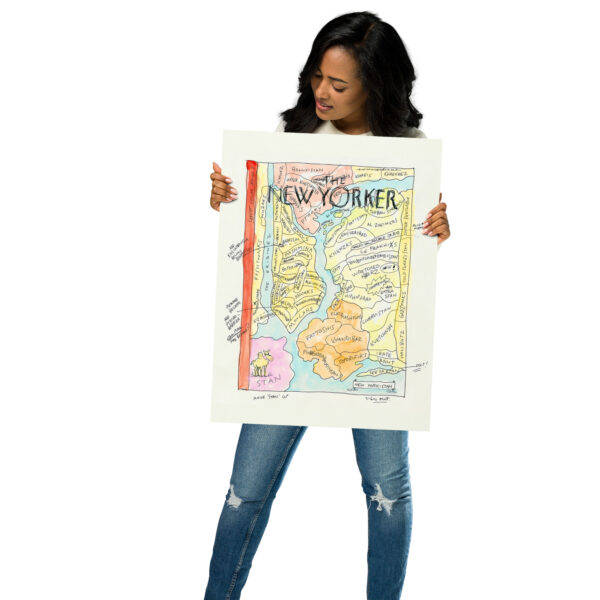New Yorkistan - Sketch of the iconic cover for The New Yorker magazine. Poster – Image 7