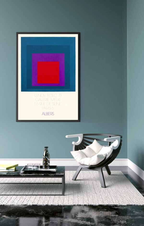 Poster by minimalist artist Josef Albers for Galerie Melki Paris - 1973 – Image 7