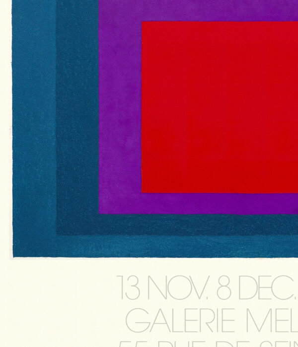 Poster by minimalist artist Josef Albers for Galerie Melki Paris - 1973 – Image 3