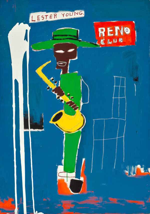 In the Wings - Lester Young club Reno - Basquiat 1986 - Poster