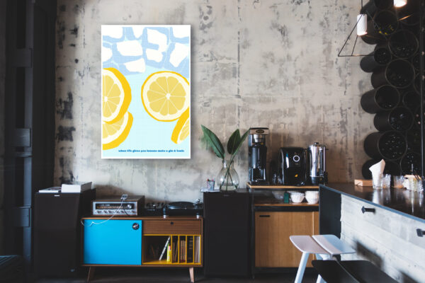When Life Gives You Lemons, Make a Gin and Tonic - Vintage poster – Image 3