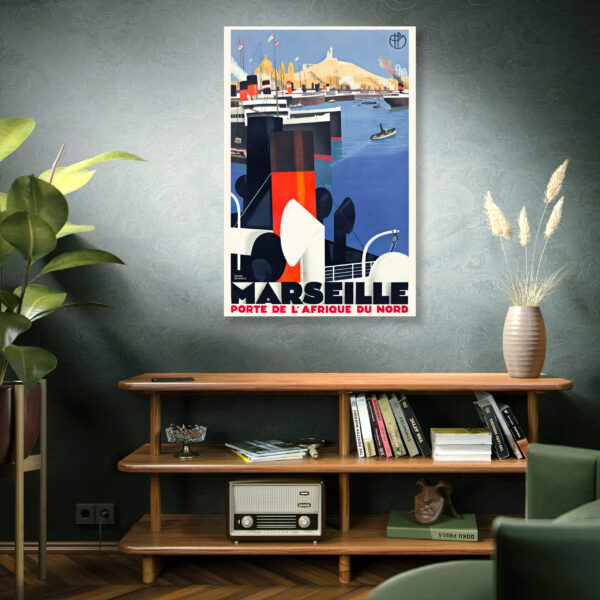 Port of Marseille - Gateway to North Africa - ROGER BRODERS 1929 - 61 × 91 cm – Image 6