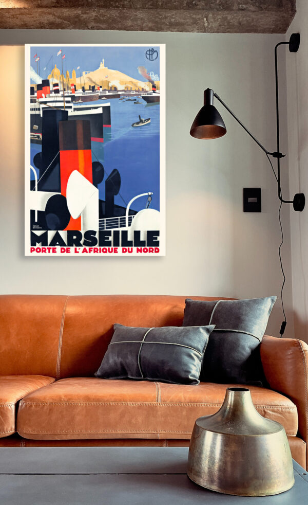 Port of Marseille - Gateway to North Africa - ROGER BRODERS 1929 - 61 × 91 cm – Image 2