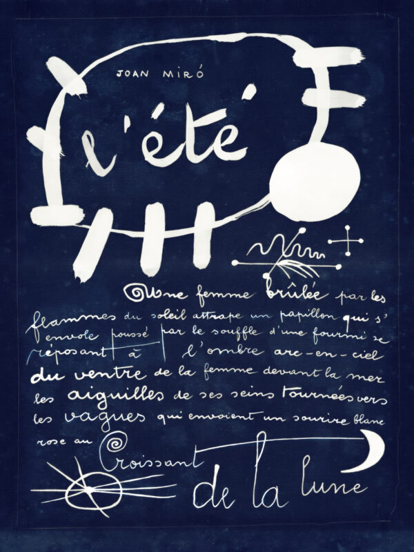 Summer Joan Miró - Poem-image Sun and Moon - 1927 - Poster