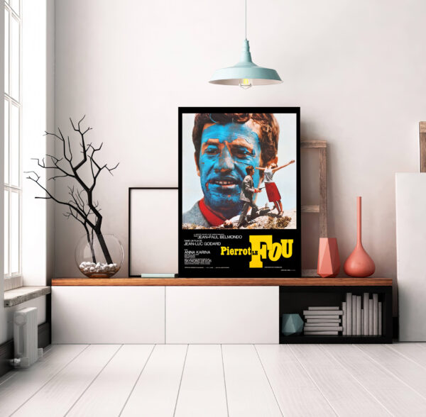 Pierrot le Fou, emblematic film of the New Wave, made by Jean-Luc Godard - 1965 Poster – Image 10
