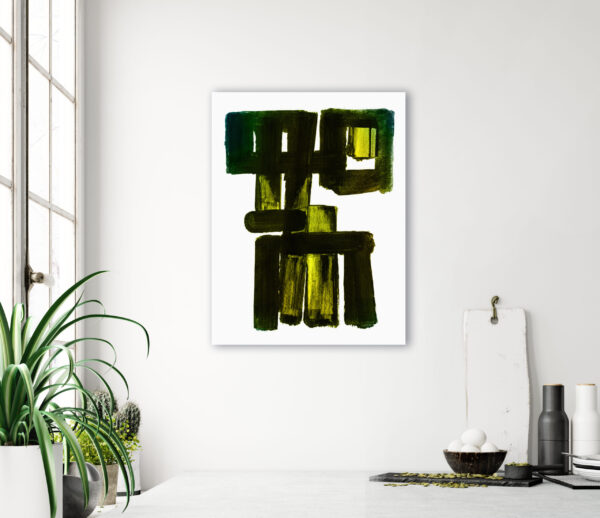 Totem - Black and Yellow Minimalist Abstract Art - Poster – Image 2