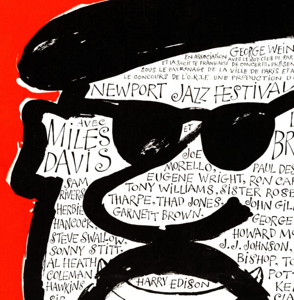 Paris Jazz Festival 1964 - Miles Davis & Dave Brubeck - Siné - Poster 61 × 91 cm – Image 3