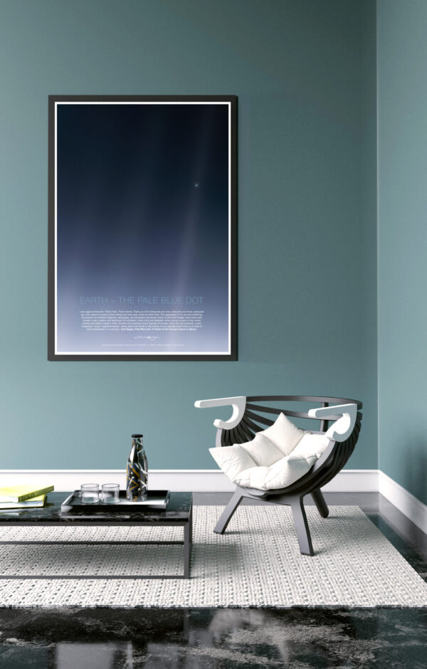 Planet Earth in the Universe - Carl Sagan quote, Pale Blue Dot - Poster – Image 2