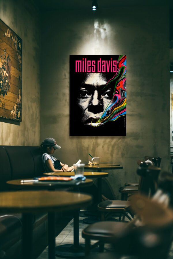 Miles Davis nicknamed "The Prince of Darkness" Jazz Poster 1989 – Image 3