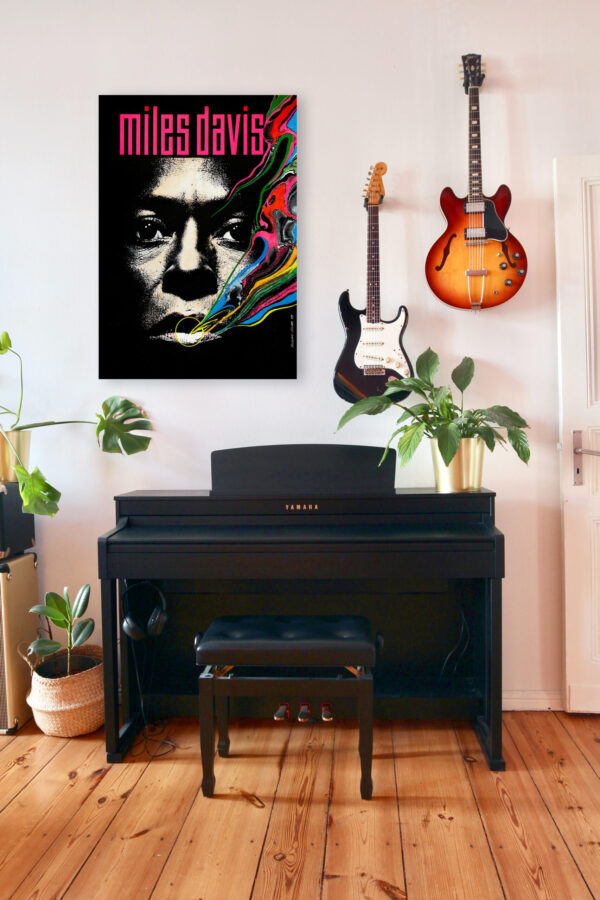 Miles Davis nicknamed "The Prince of Darkness" Jazz Poster 1989 – Image 10