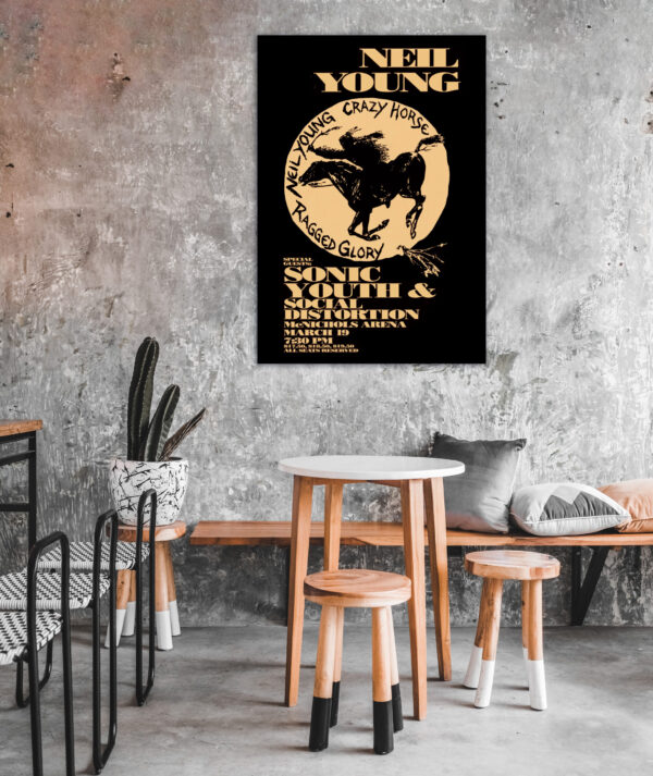 Neil Young and Crazy Horse on his Ragged Glory tour in Denver - Poster – Image 7