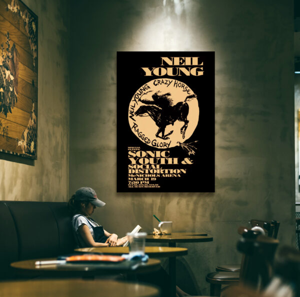 Neil Young and Crazy Horse on his Ragged Glory tour in Denver - Poster – Image 2