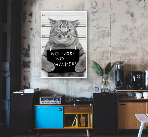 Anarchist Cat Poster with the famous quote "Neither God nor Master" - Poster – Image 3